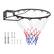 Front. VEVOR - Basketball Rim, Wall Door Mounted Basketball Hoop, Heavy Duty Q235 Basketball Flex Rim Goal Replacement with Net - Black.