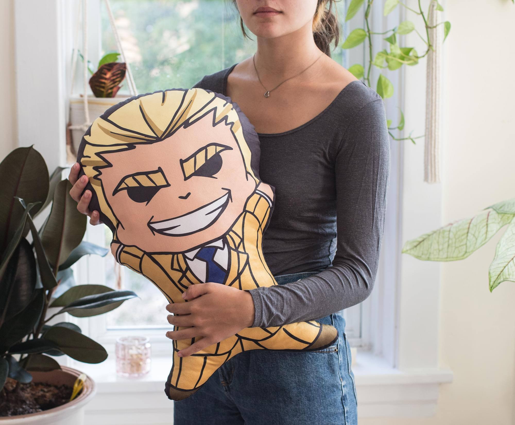 Alt View 10. Surreal Entertainment - My Hero Academia 20 Inch Character Pillow | All Might - Yellow.