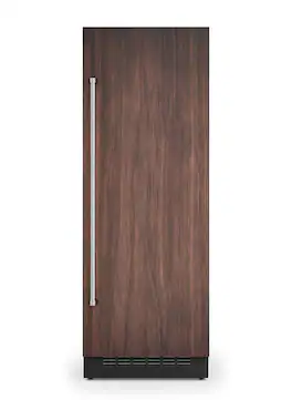 Viking - 30"W 16.0 cu. ft VEIL Integrated Upright Built-in Column Freezer-Custom Panel _RH - Custom Panel Ready