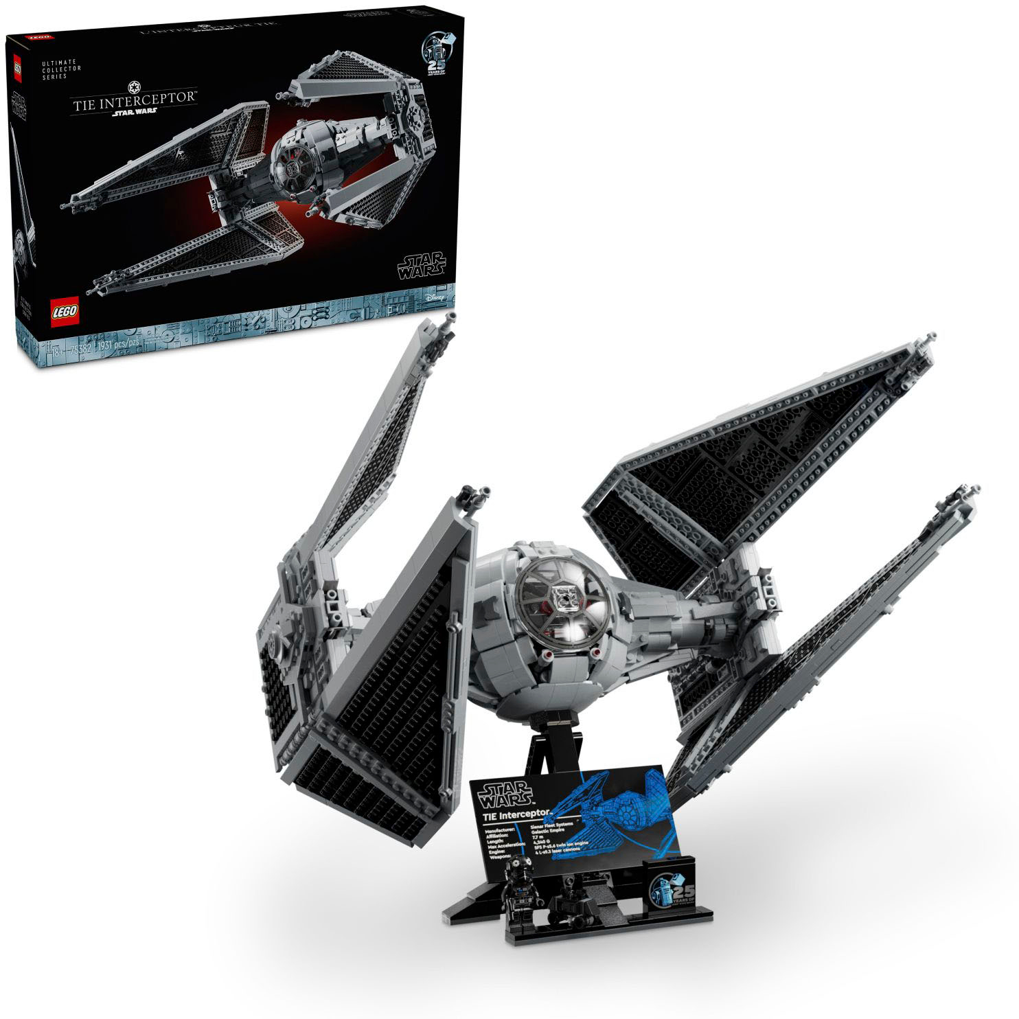 Unimax PRISEETDS DEIUS TIE INTERCEPTOR J - SPINE WARE W LEGO: D STAR WARS TIE Interceptor.