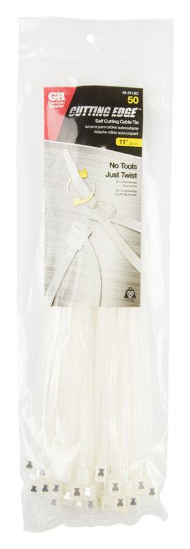 46-3118C GB 50 Cardner Bender CUTTING EDGE Self Cutting Cable Tie Amarra para cables autocortante Attache-cble auto-coupant 11" No Tools Just Twist 50