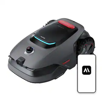 MOVA - LiDAX Ultra 2000 Robotic Lawn Mower,Dual Mapping,0.5 Acre, Edge Cutting, Adjustable Cutting Height - Black