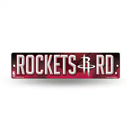 Rico Industries - Houston Rockets Street Sign (16") Hang anywhere you choose. Garage, office, den, man cave, kids room - Multi