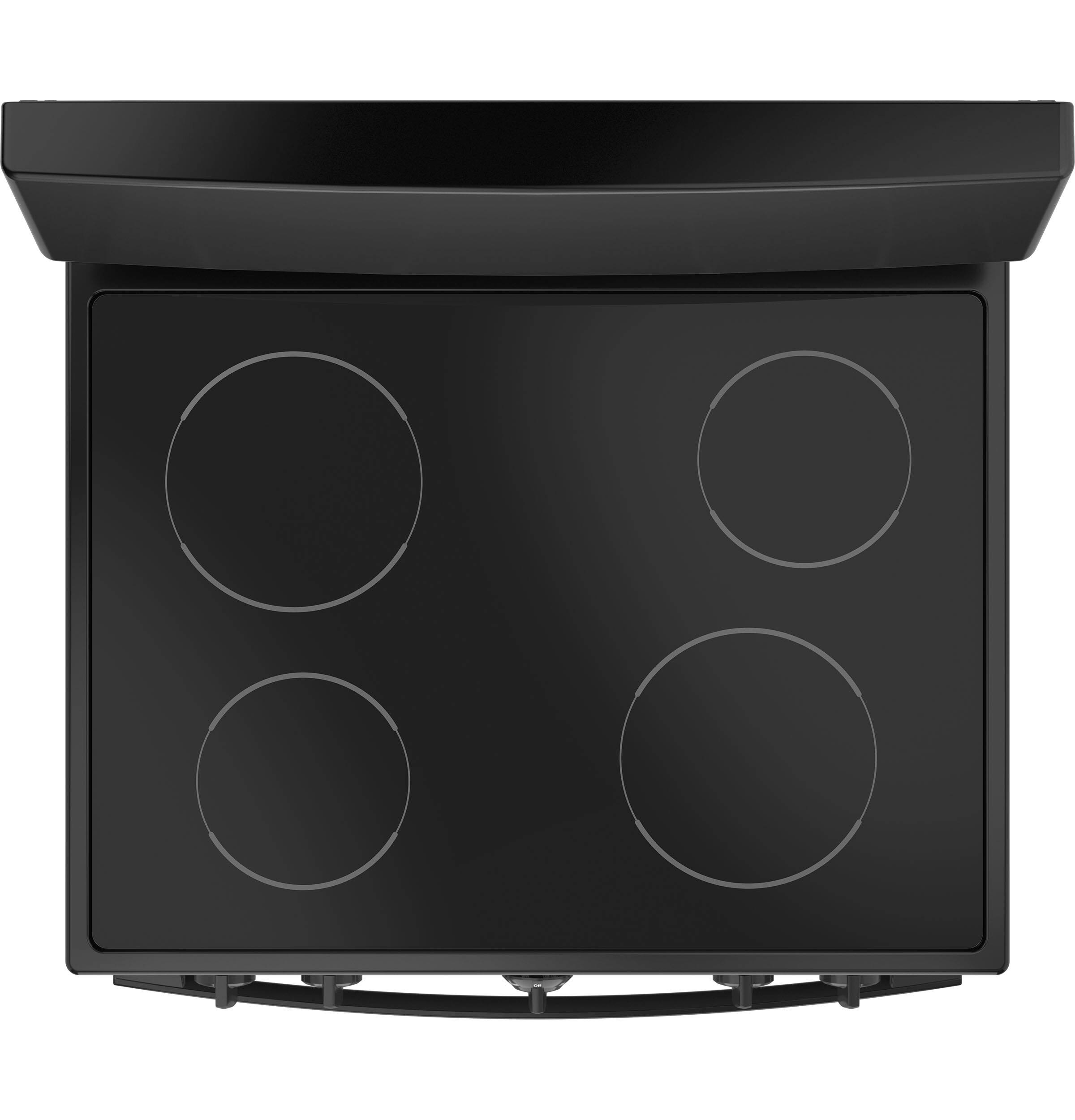 Alt View 3. GE - 5 Cu. Ft. Freestanding  Electric Range with Self-Cleaning and Dual-Element Bake - Black.