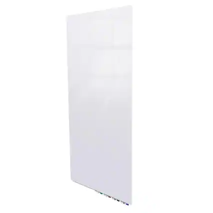 Front. Ghent - Ghent Aria 3'H x 2'W Magnetic Glass White Board, White Surface, Vertical, 4 Rare Earth Magnets, 4 Markers and Eraser - White.