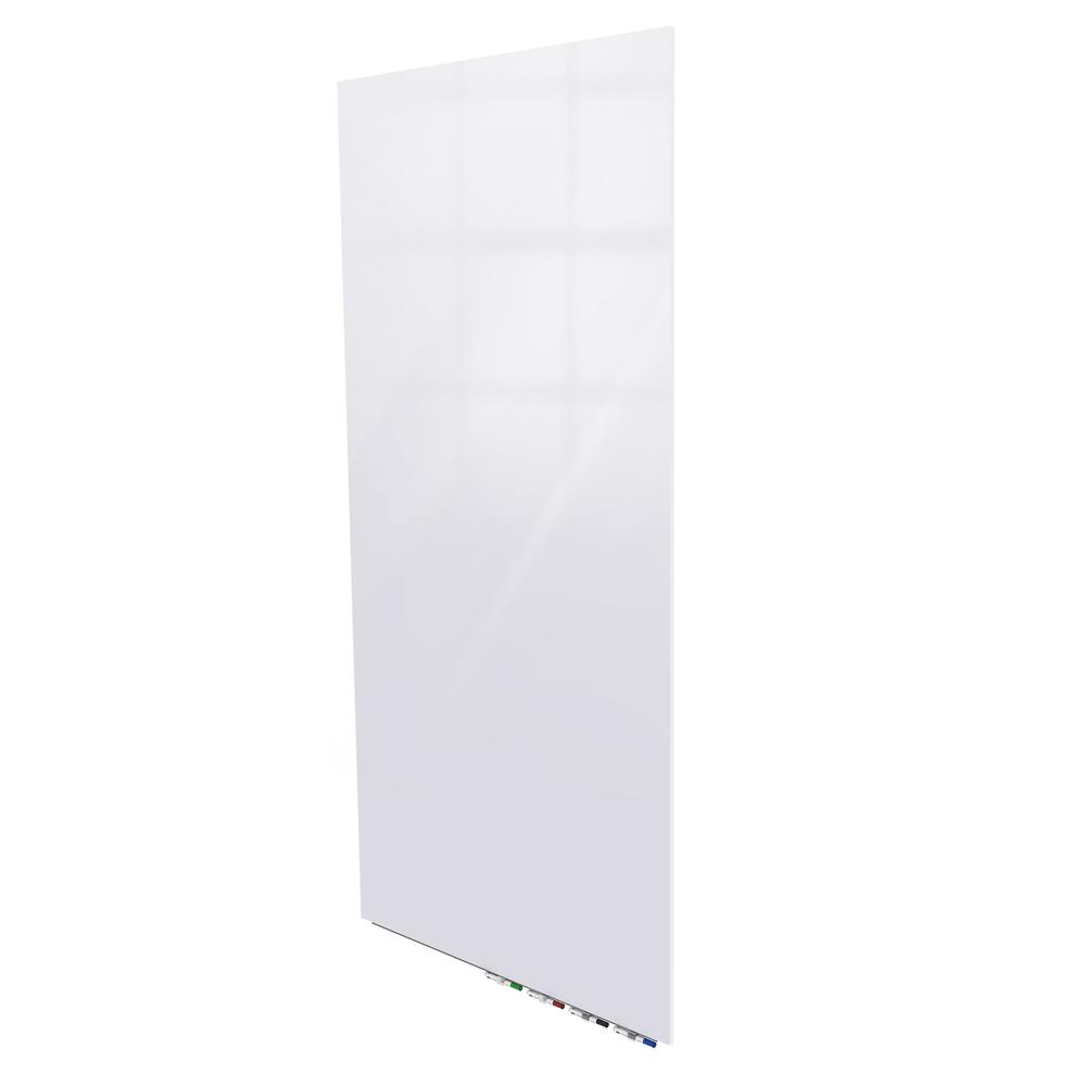 Front. Ghent - Ghent Aria 3'H x 2'W Magnetic Glass White Board, White Surface, Vertical, 4 Rare Earth Magnets, 4 Markers and Eraser - White.