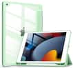 Front. DTTO - Case for iPad 9th/8th/7th Generation 10.2 inch, Clear Back, TPU Shockproof Frame Cover - Green.