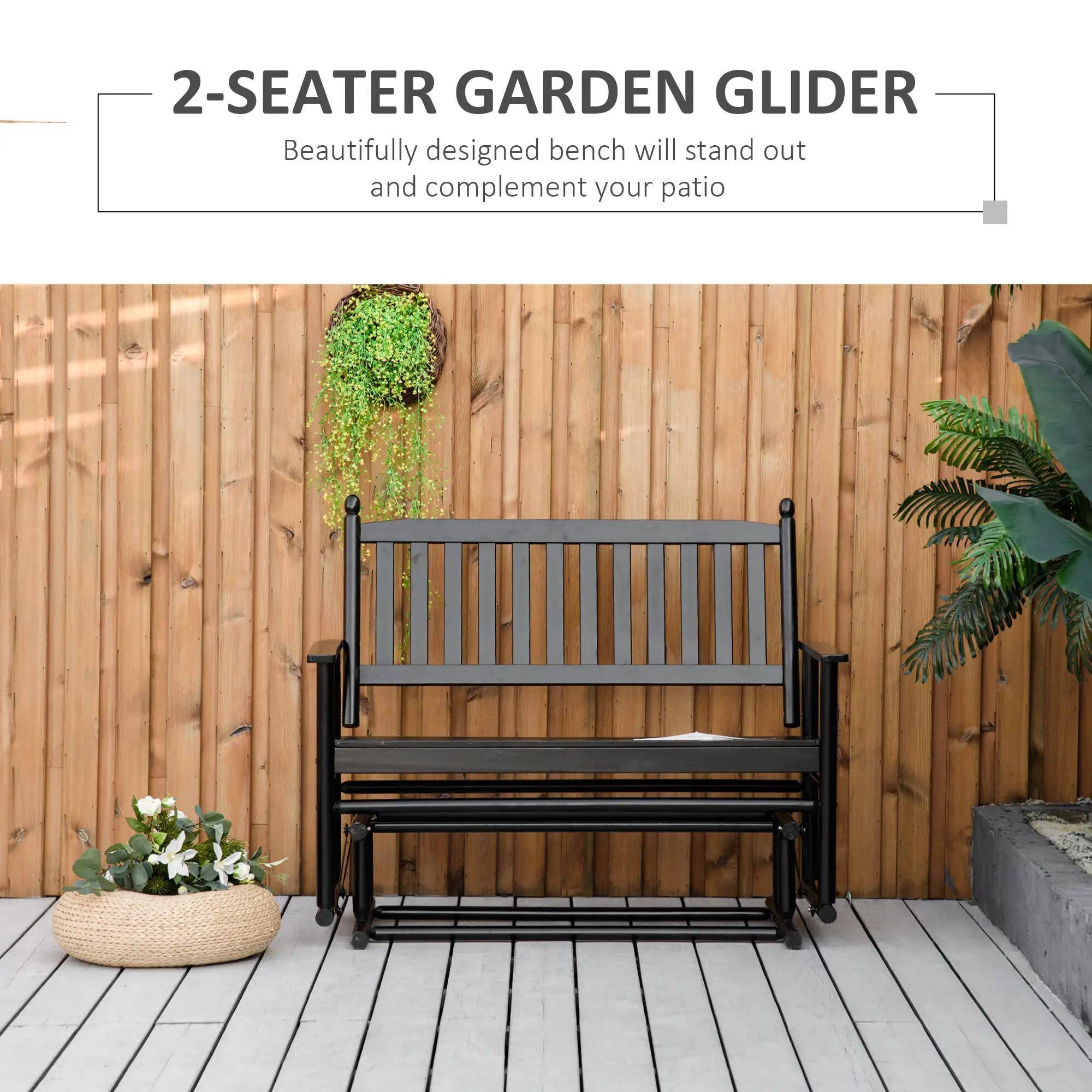 2-SEATER GARDEN GLIDER  
Beautifully designed bench will stand out and complement your patio
