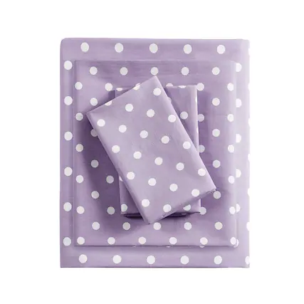 Front. Gracie Mills - Gracie Mills Bode 100% Cotton Sheet Set for Kids - Purple.