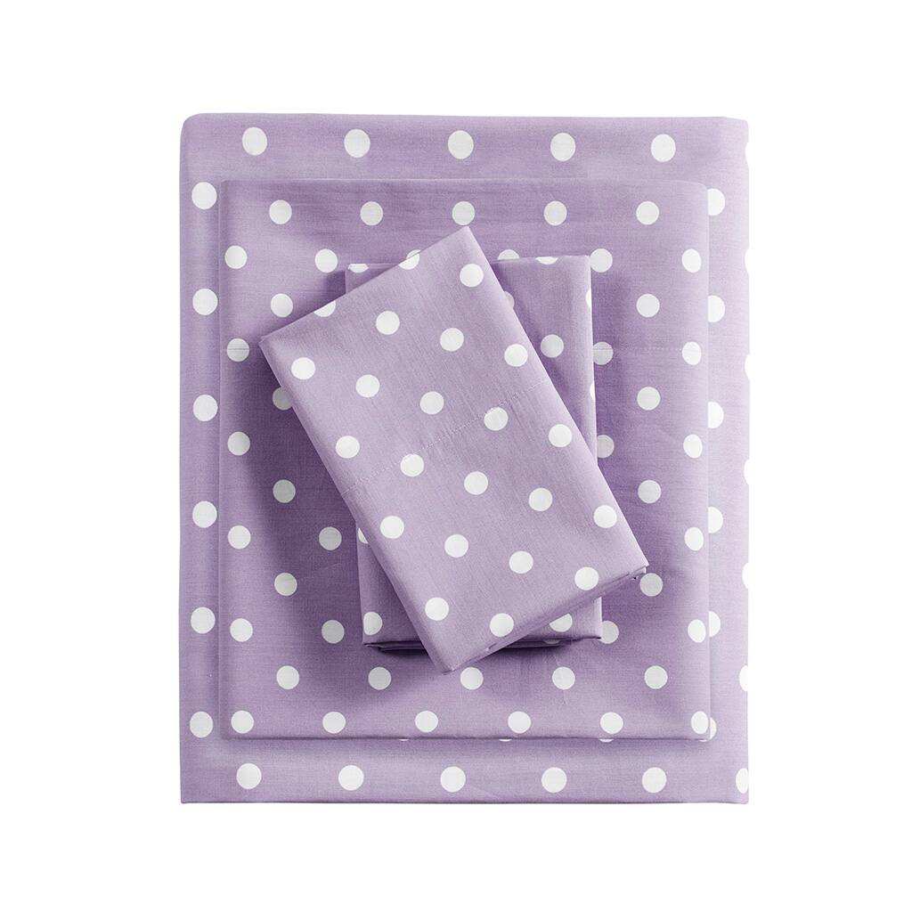 Front. Gracie Mills - Gracie Mills Bode 100% Cotton Sheet Set for Kids - Purple.
