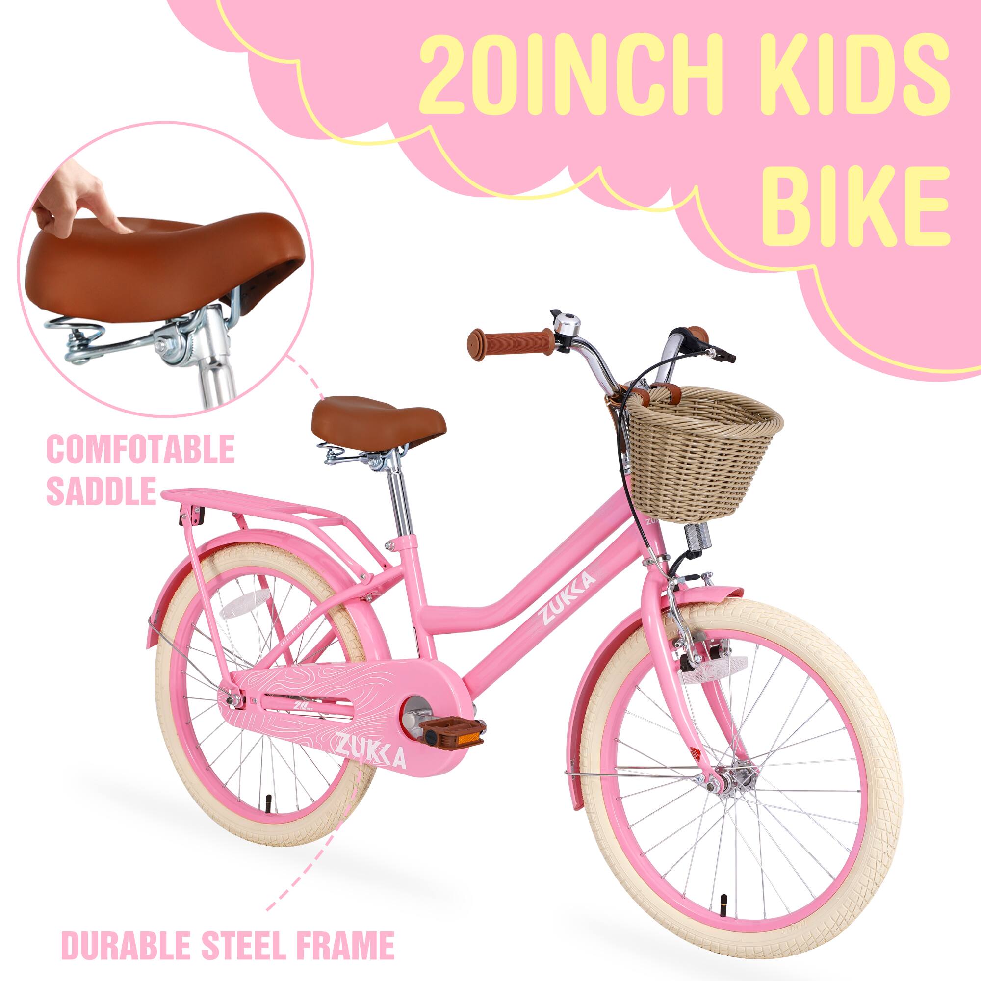 20INCH KIDS BIKE

COMFORTABLE SADDLE

DURABLE STEEL FRAME