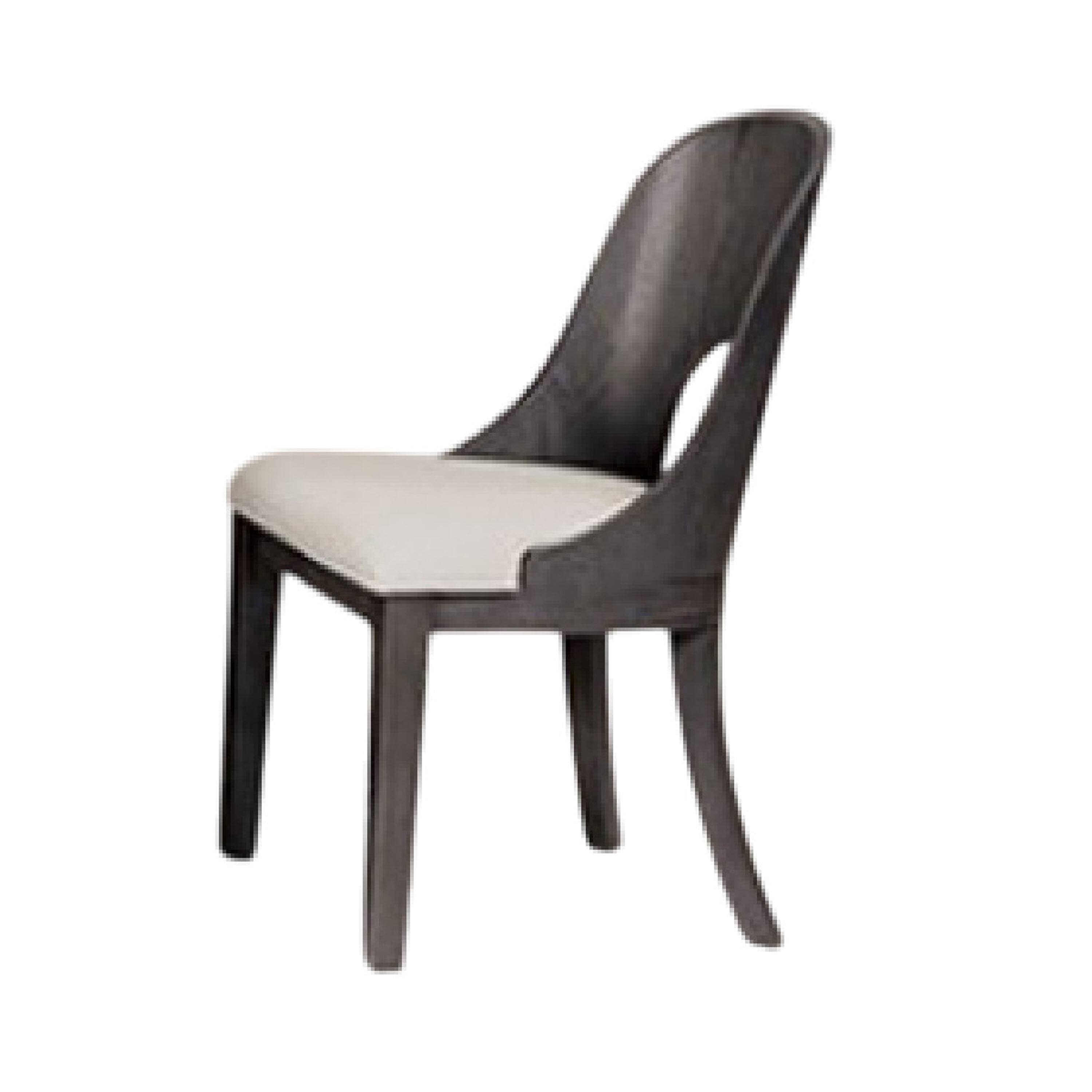 Alt View 3. Manhattan Lane - Zoko 7pc Dining Table Set, White Polyester Chairs, Ash Gray Rubberwood - Ash Gray, White.