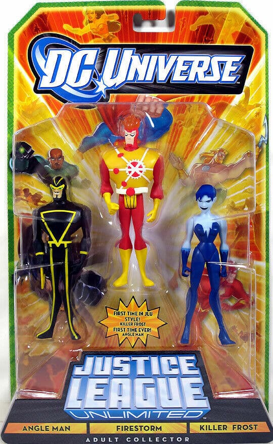 Mattel - DC Universe Justice League Unlimited Action Figure 3 Pack: Angle Man + Firestorm + Killer Frost - Multi