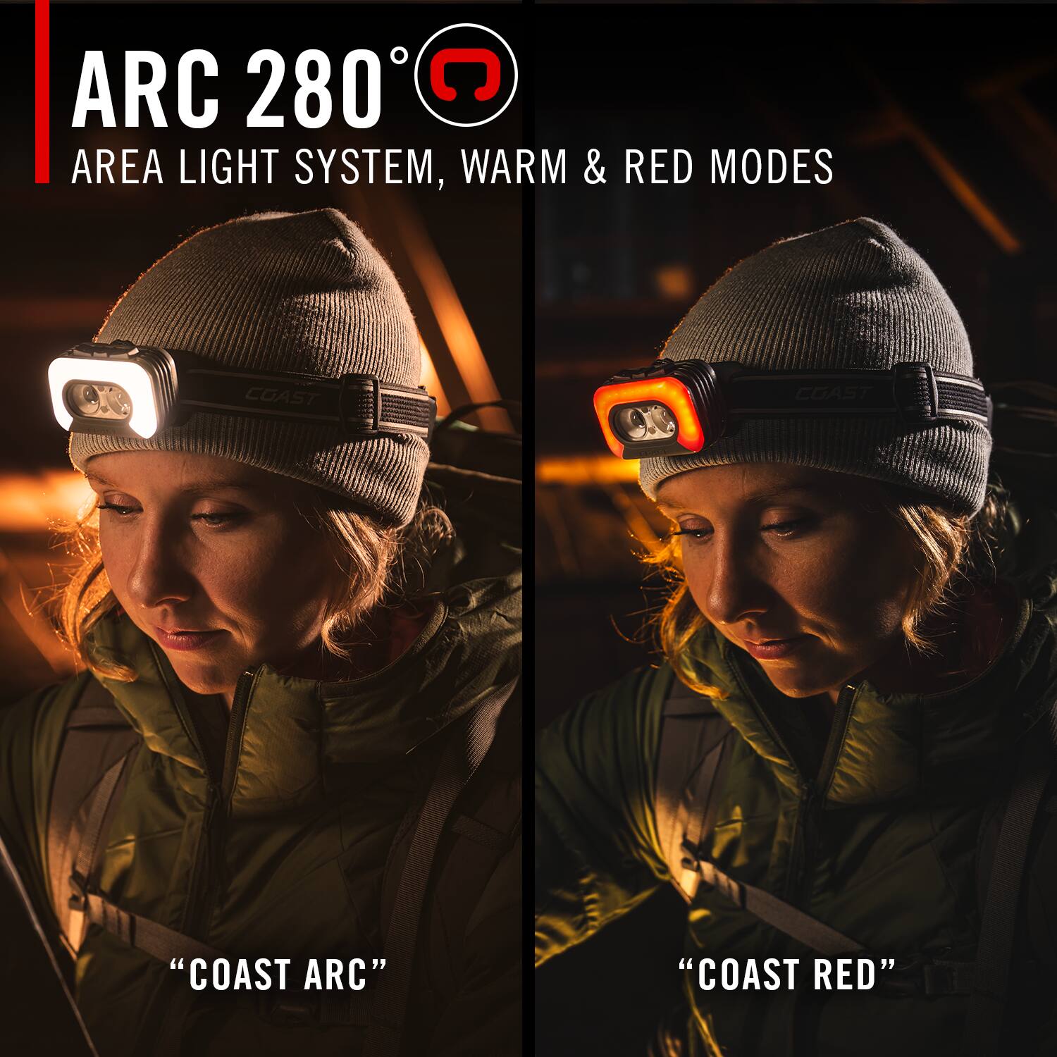ARC 280° AREA LIGHT SYSTEM, WARM & RED MODES

"COAST ARC"
"COAST RED"