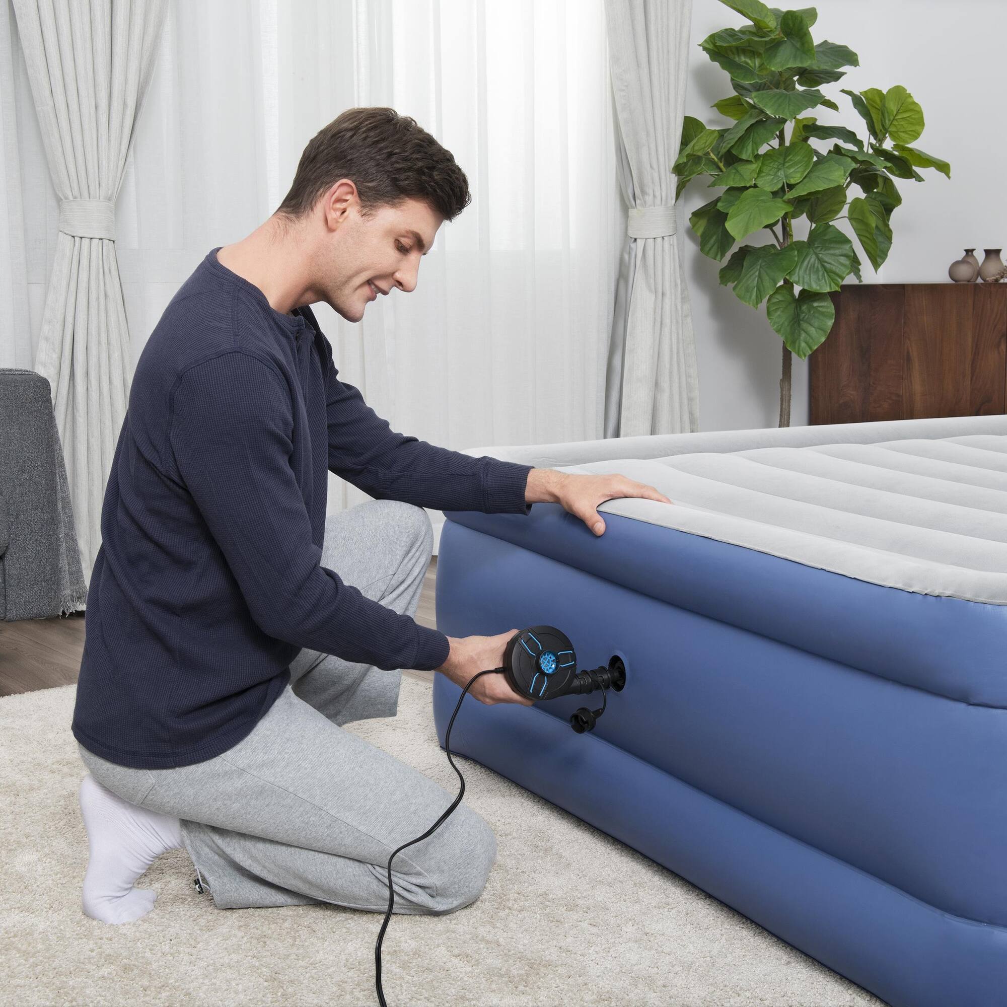 Alt View 3. Bestway - AC Electric Air Pump: PowerTouch - Black.