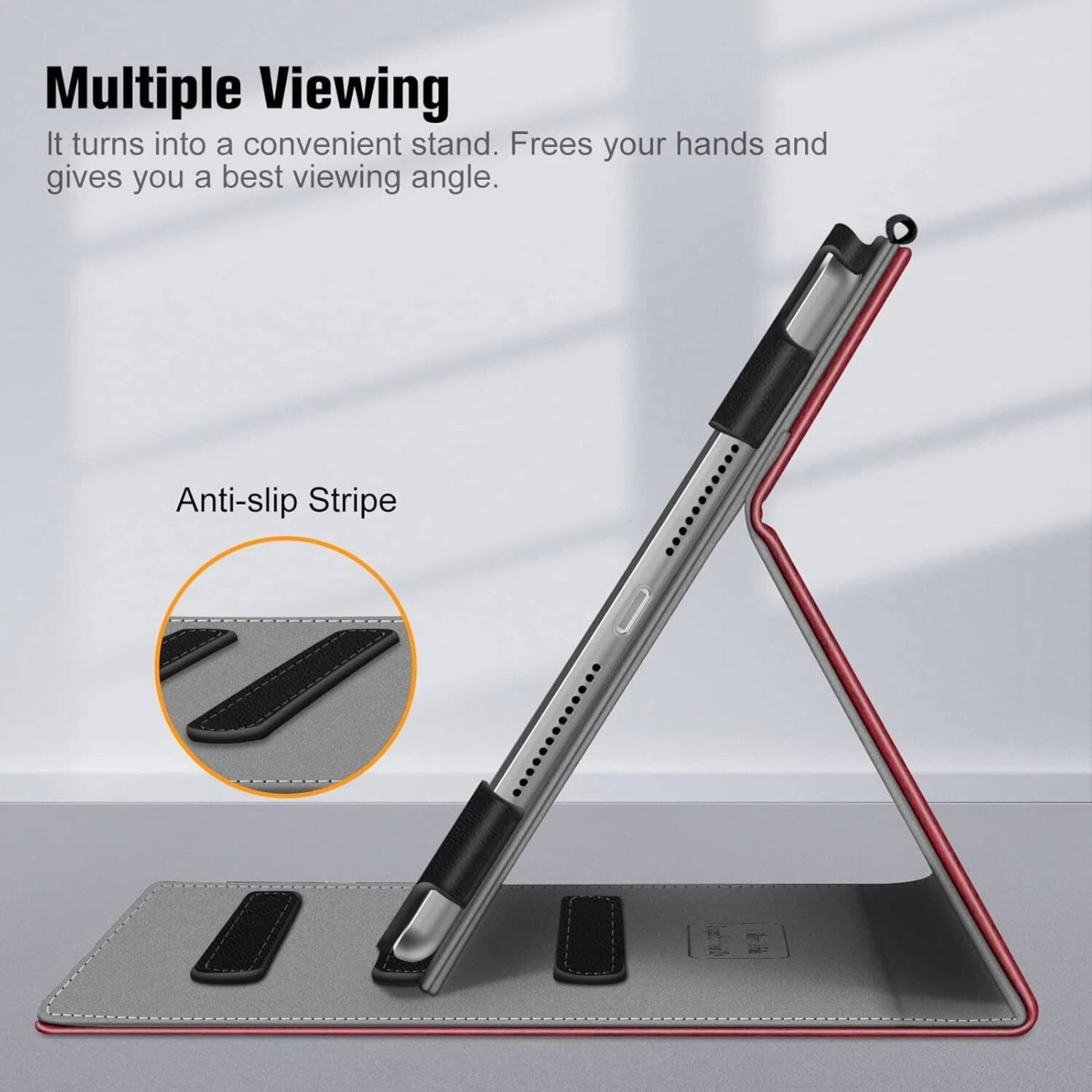 Multiple Viewing  
It turns into a convenient stand. Frees your hands and gives you a best viewing angle.  

Anti-slip Stripe