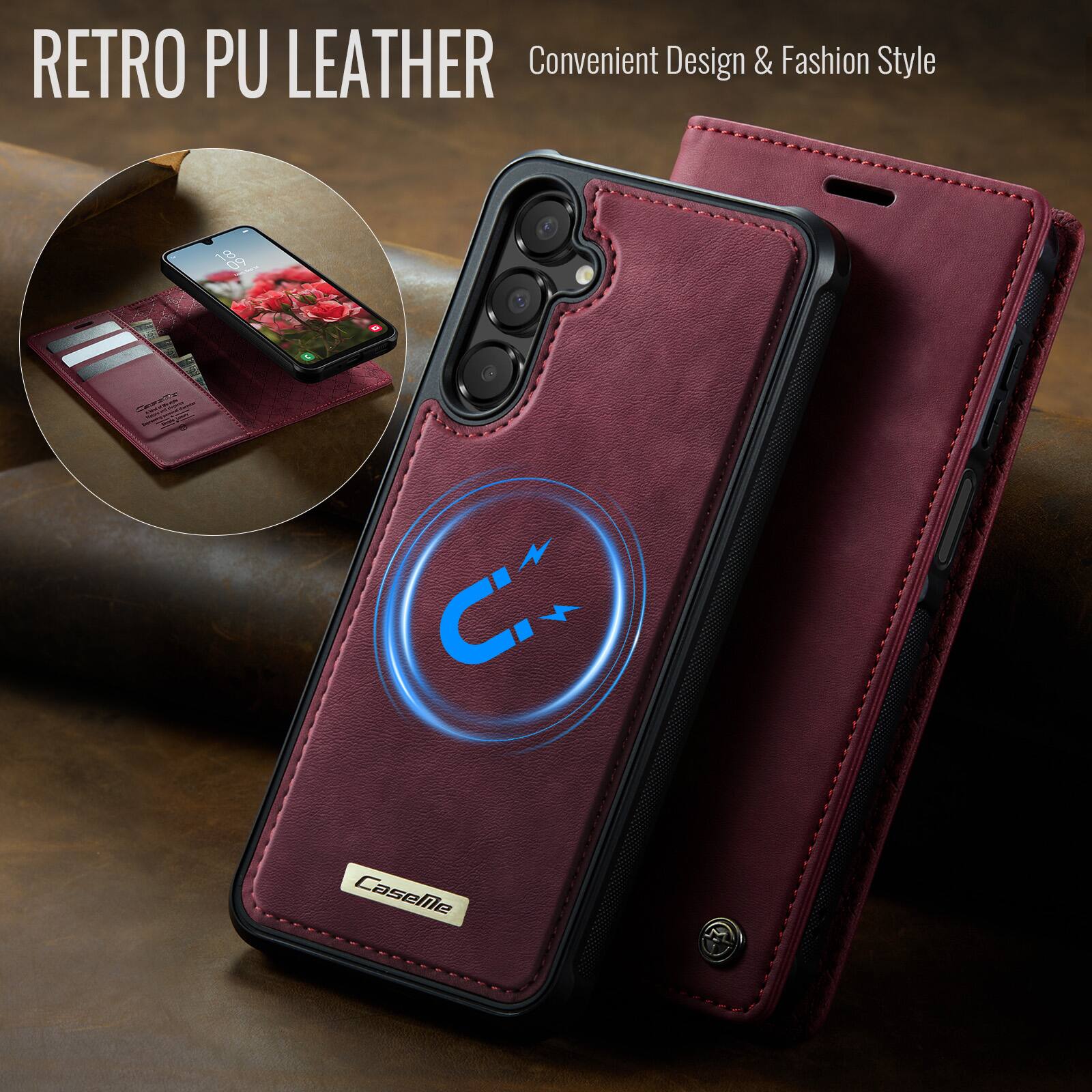RETRO PU LEATHER  
Convenient Design & Fashion Style  

DT C Caselle