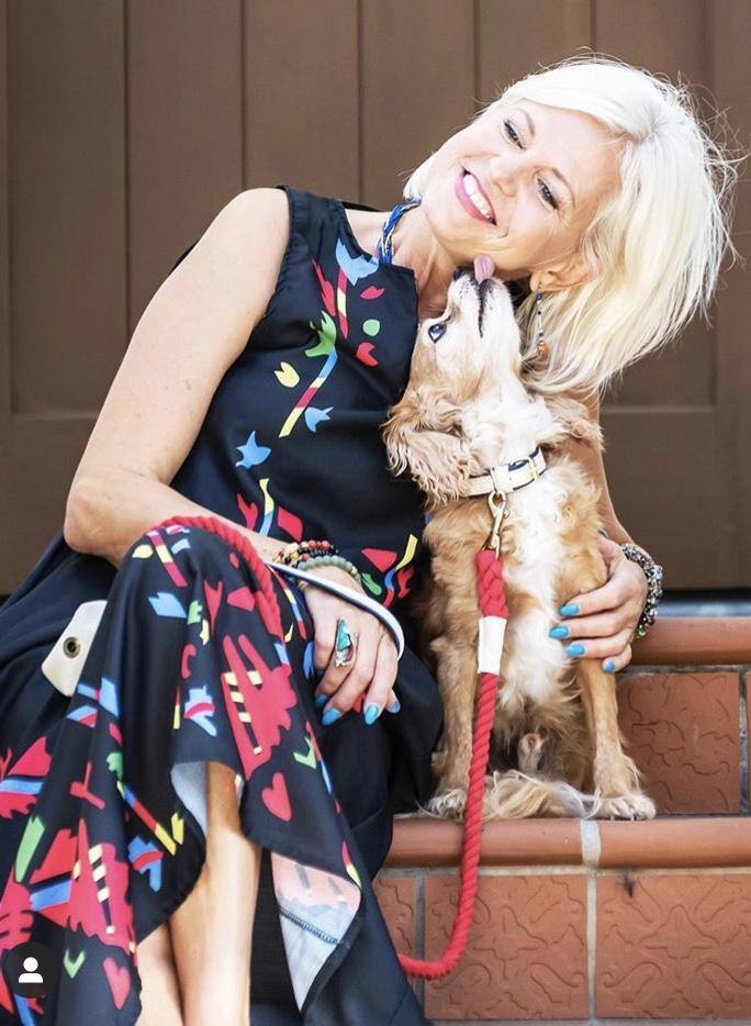 Left. PoisePup - Genuine Leather Dog Collar - Handmade, Adjustable & Soft - Cream | Navy.