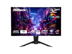 ASRock
32" OLED
240Hz Fast Refresh Rate
4K UHD
0.03ms GtG
HDR AMD True Black FreeSync Premium Pro
Integrated Wi-Fi Antenna