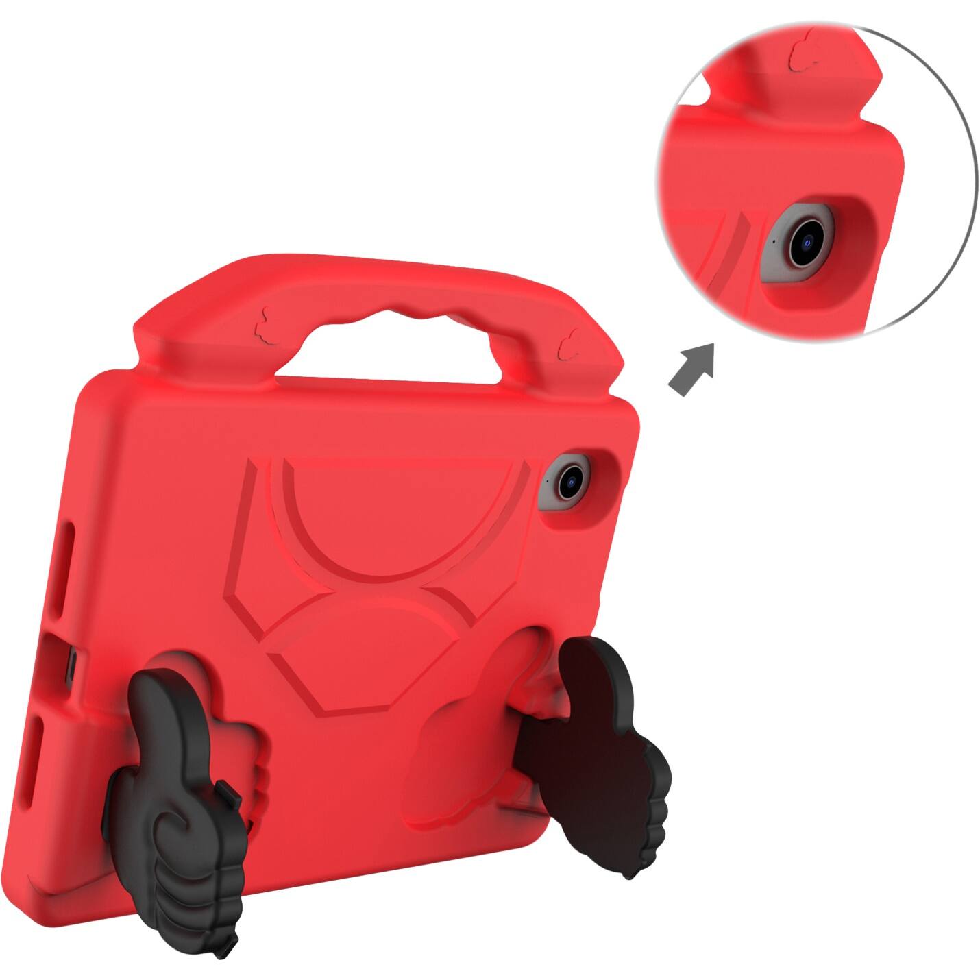 Alt View 11. SaharaCase - YES! Series KidProof Case for Apple iPad mini (A17 Pro) and Apple iPad mini (6th Generation 2021) - Red.