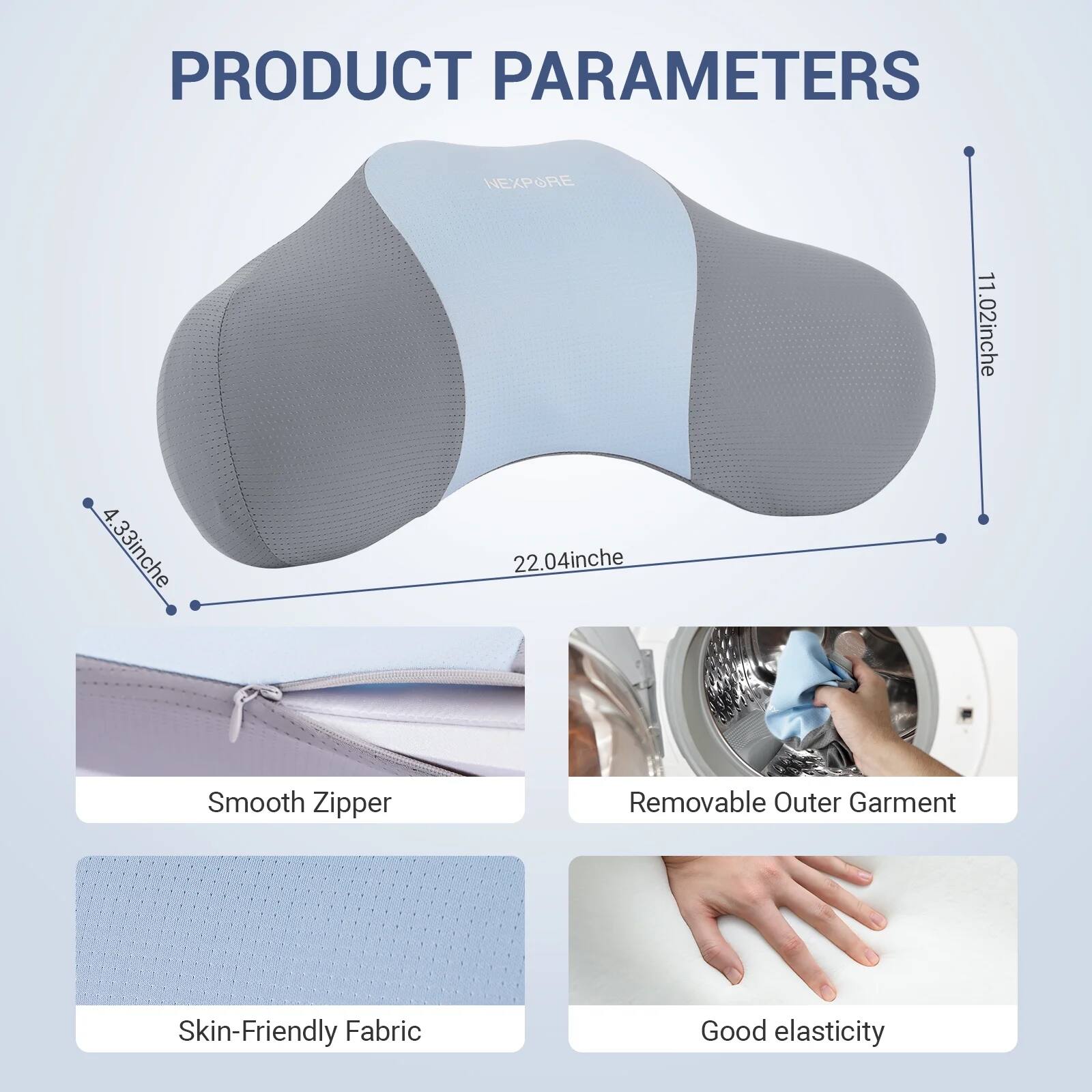 PRODUCT PARAMETERS

- 11.02 inches
- 4.33 inches
- 22.04 inches

- Smooth Zipper
- Removable Outer Garment
- Skin-Friendly Fabric
- Good elasticity