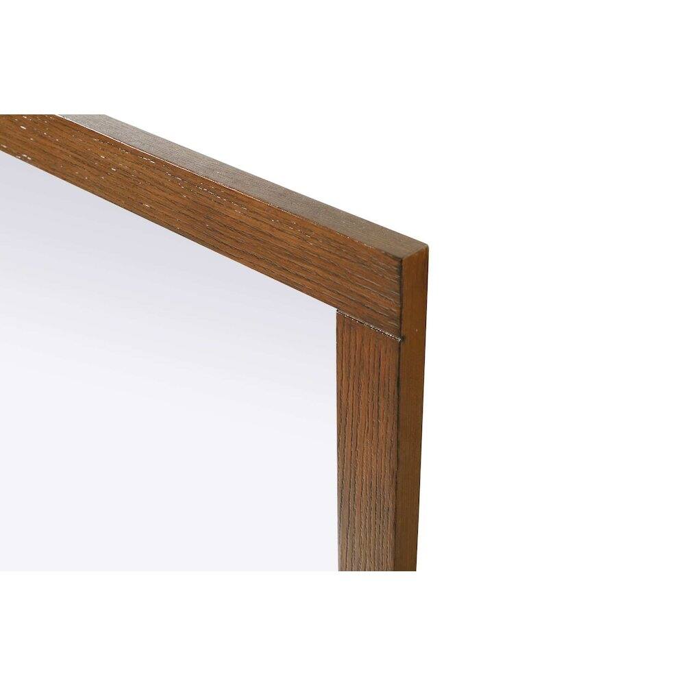 Alt View 3. Elegant Kitchen and Bath - Noah Wooden Rectangle Mirror 48 x 36 in Brandy Walnut - Brandy Walnut.