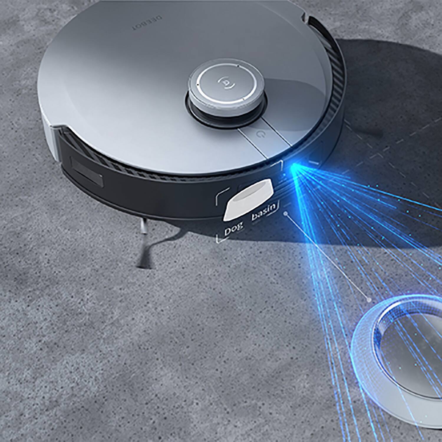 Alt View Zoom 14. ECOVACS Robotics - DEEBOT X1 OMNI Robot Vacuum & Mop with Auto Empty and Refill, Laser Mapping, AI Object Recognition and Self Clean - BLACK + SILVER.