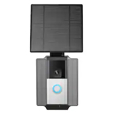 Front. Wasserstein - Universal Flexible 2.5W Solar Panel Charger for Ring Battery Doorbell & Wyze Wireless Video Doorbell Pro - Black.