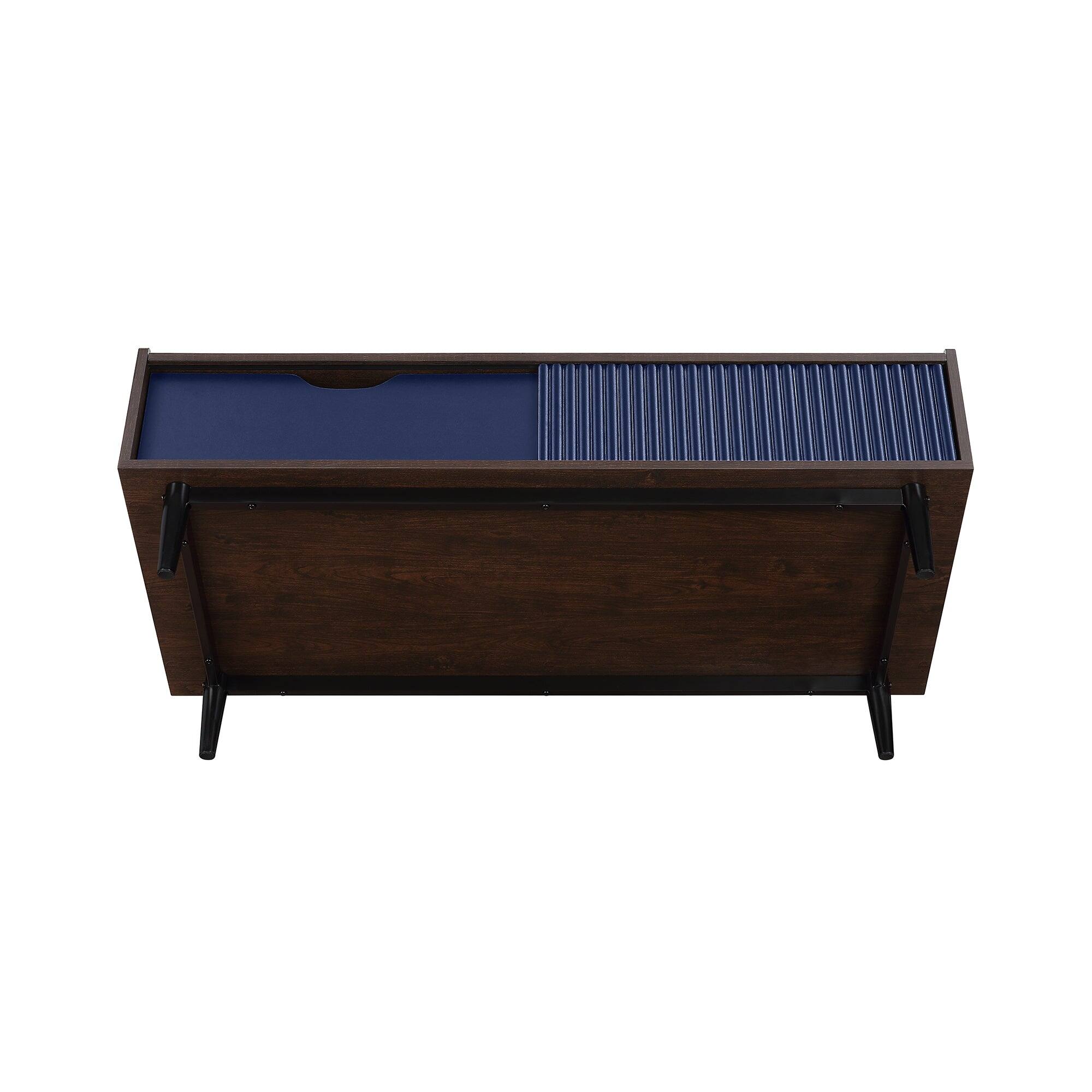 Alt View 6. Manhattan Comfort - Duane Mid-Century Modern 47" Coffee Table - Navy Blue.