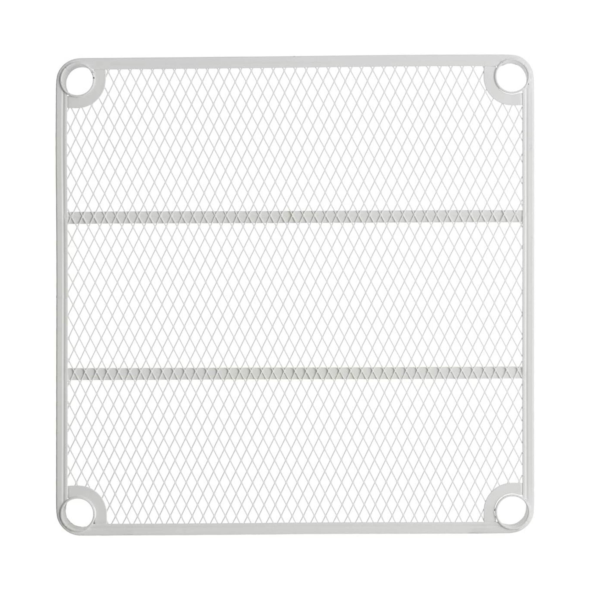 Alt View 4. Design Ideas - Design Ideas MeshWorks 6 Tier Tower Metal Storage Shelving Unit Rack, White - White.