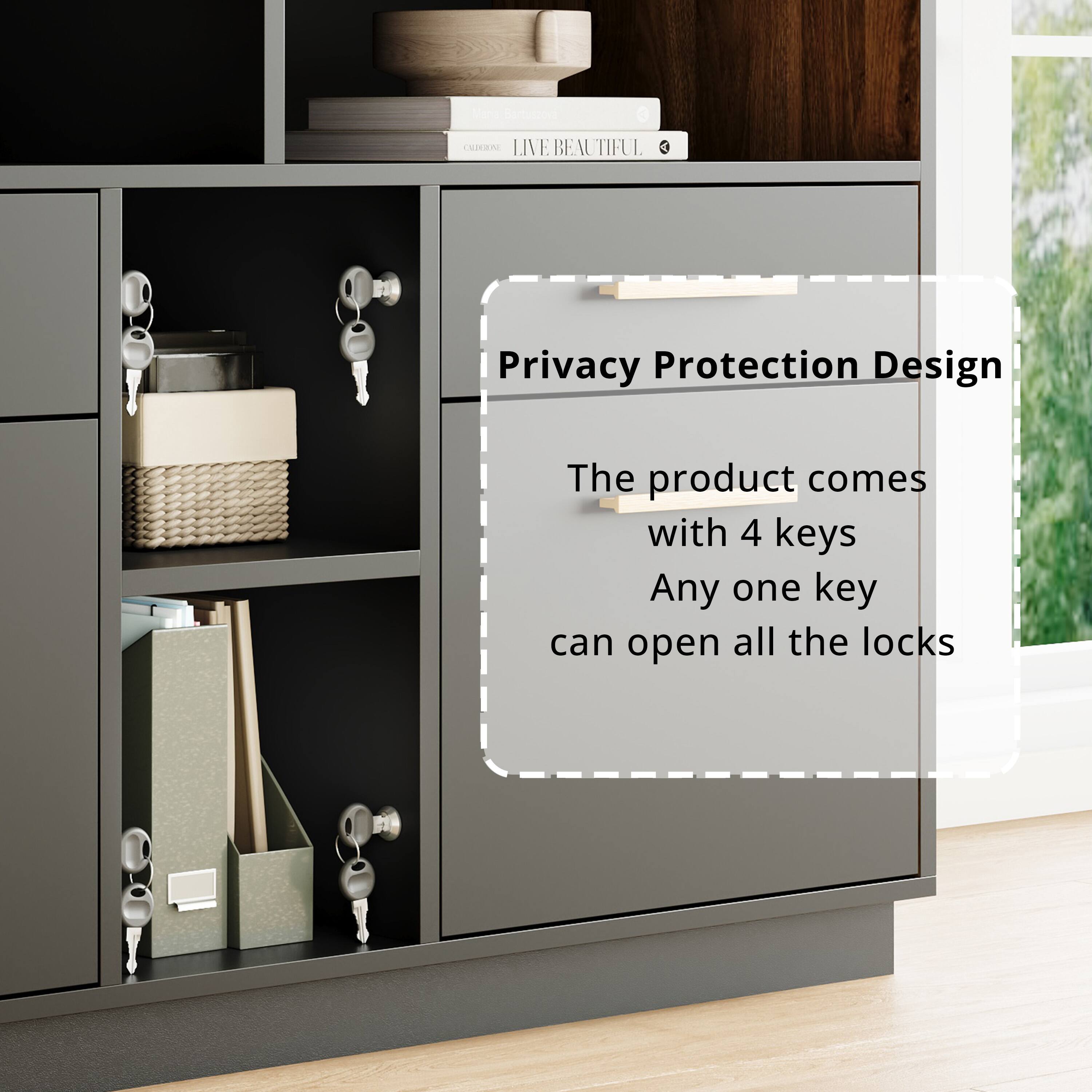 Cuitan LIVE BEAUTIFUL

Privacy Protection Design

The product comes with 4 keys. Any one key can open all the locks.