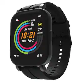 3Plus - Vibe Pro GPS Smartwatch, 1.78" AMOLED Touch Screen, Bluetooth, Heart Rate, Blood Oxygen, Sports Modes, Water-Resistant - Black - (2023)