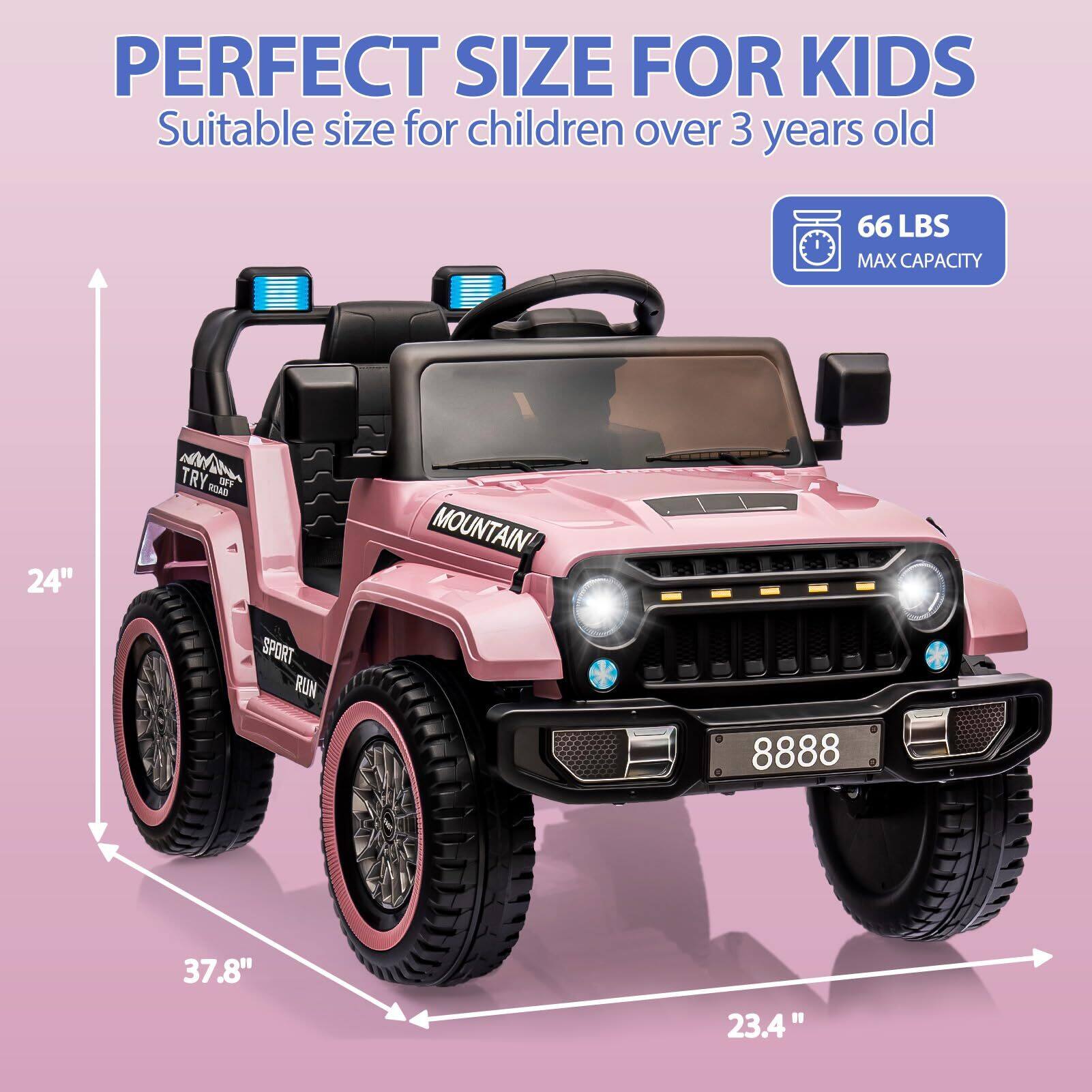 PERFECT SIZE FOR KIDS  
Suitable size for children over 3 years old  

66 LBS MAX CAPACITY  

24"  
37.8"  
23.4"  

TRY  
MOUNTAIN SPORT RUN  
8888