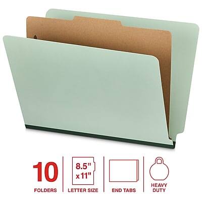 8.5" x 11" FOLDERS LETTER SIZE END TABS HEAVY DUTY

10 FOLDERS

8.5" x 11" LETTER SIZE

END TABS

HEAVY DUTY