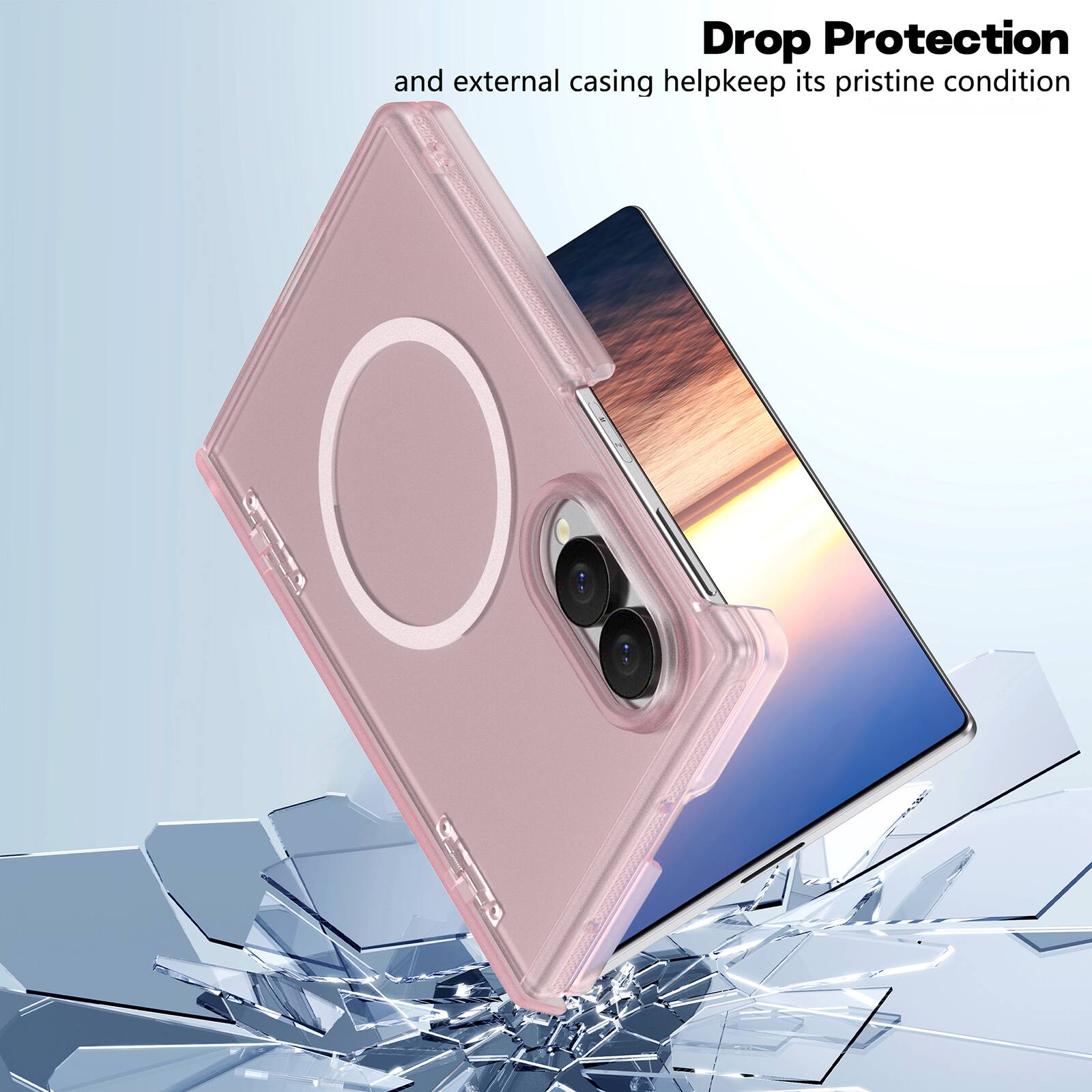 Drop Protection and external casing help keep its pristine condition