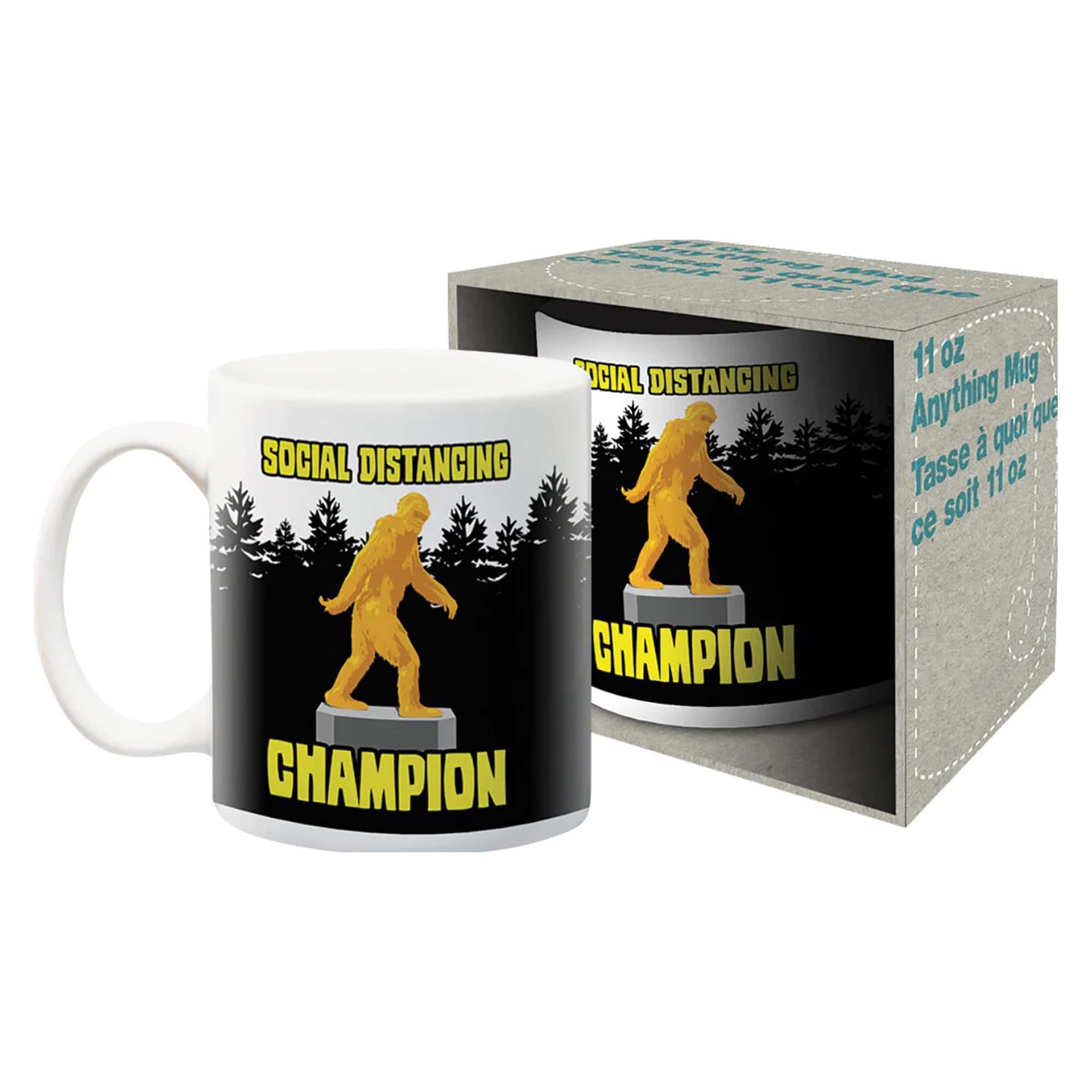 NMR Distribution - Social Distancing Bigfoot 11 Ounce Ceramic Mug - Yellow