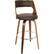 Angle. LumiSource - Cecina Wood Barstool - Walnut/Brown.