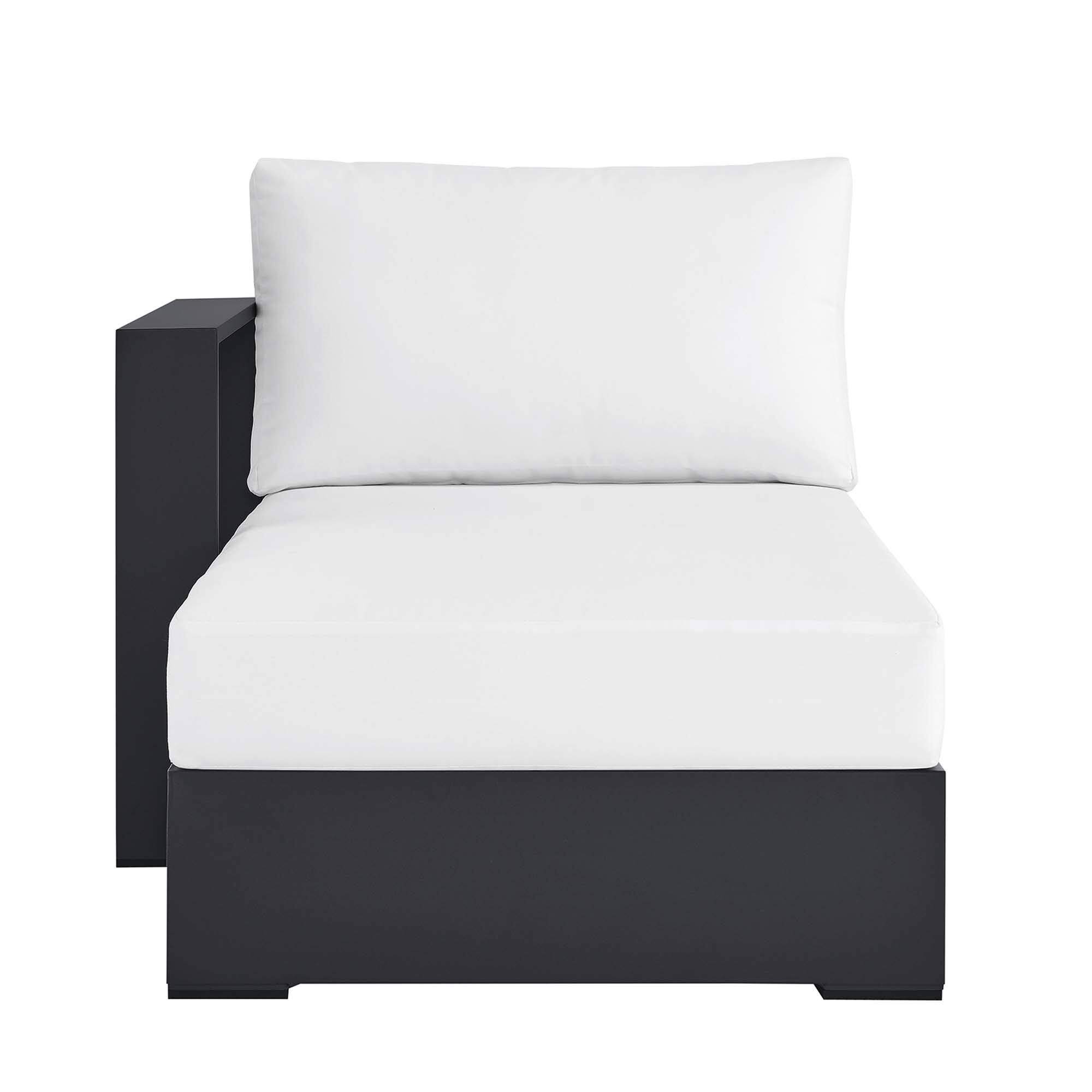 Alt View 5. Modway - Tahoe Outdoor Patio Powder-Coated Aluminum Modular Left-Facing Chaise Lounge by Modway - Gray White.
