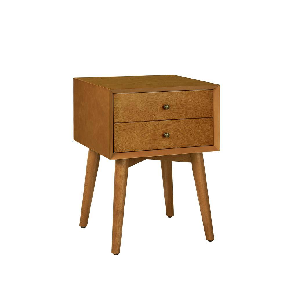 Angle. Crosley Furniture - Landon Nightstand - Acorn.