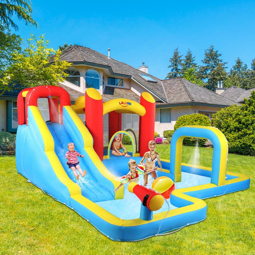 Angle. Winado - Inflatable Bounce House Water Slide Pool Kids Jumper Castle with Air Blower.