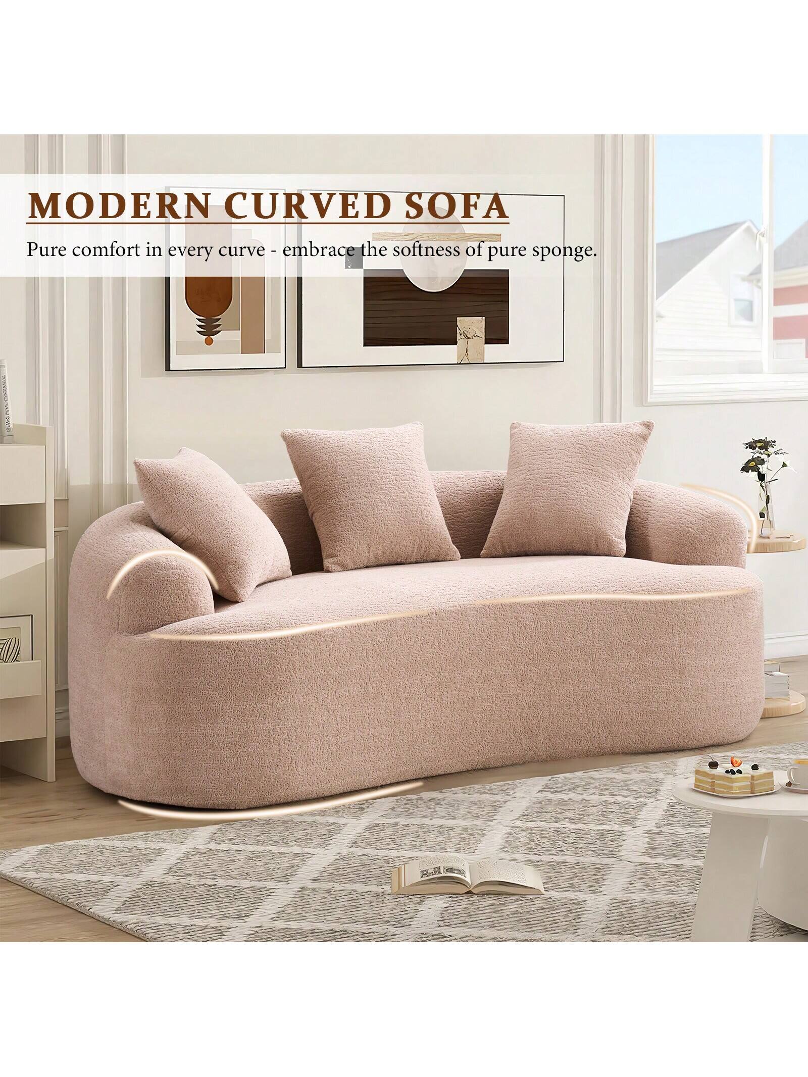 MODERN CURVED SOFA  
Pure comfort in every curve - embrace the softness of pure sponge.