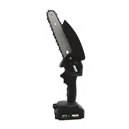 Pursonic - 6-Inch Cordless Mini Chainsaw – 21V Battery Powered Handheld Pruning Saw