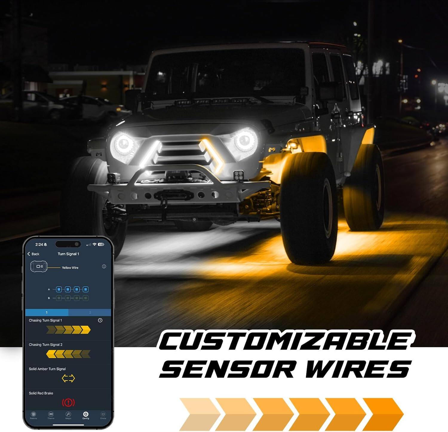Amber Sporting Goods XK Glow RGBW LED Rock Light Pod for Vehicle Accent ...