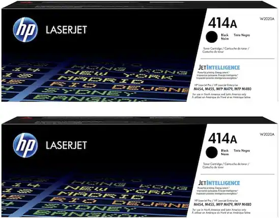 hp LASERJET 414A Black Tinta Negra Noire Toner Cartridge / Cartouche de toner / Cartucho de toner W2020A
JET INTELLIGENCE
Powerful printing. Energy smart.
Impresión potente. Inteligencia energética.
Impressão potente. Inteligência energética.
HP LaserJet Pro / HP LaserJet Enterprise
M454, M455, MFP M479, MFP M480
For use in North America and Latin America only
A utilizar en América del Norte y en América Latina
hp LASERJET 414A Black Tinta Negra Noire Toner Cartridge / Cartouche de toner / Cartucho de toner W2020A
JET INTELLIGENCE
Powerful printing. Energy smart.
Impresión potente. Inteligencia energética.
Impressão potente. Inteligência energética.
HP LaserJet Pro / HP LaserJet Enterprise
M454, M455, MFP M479, MFP M480
For use in North America and Latin