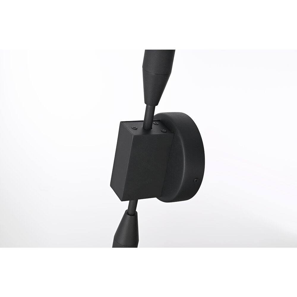 Alt View 1. Elegant Lighting - Odin 5 Inch Outdoor Wall Sconce In Black - Black.
