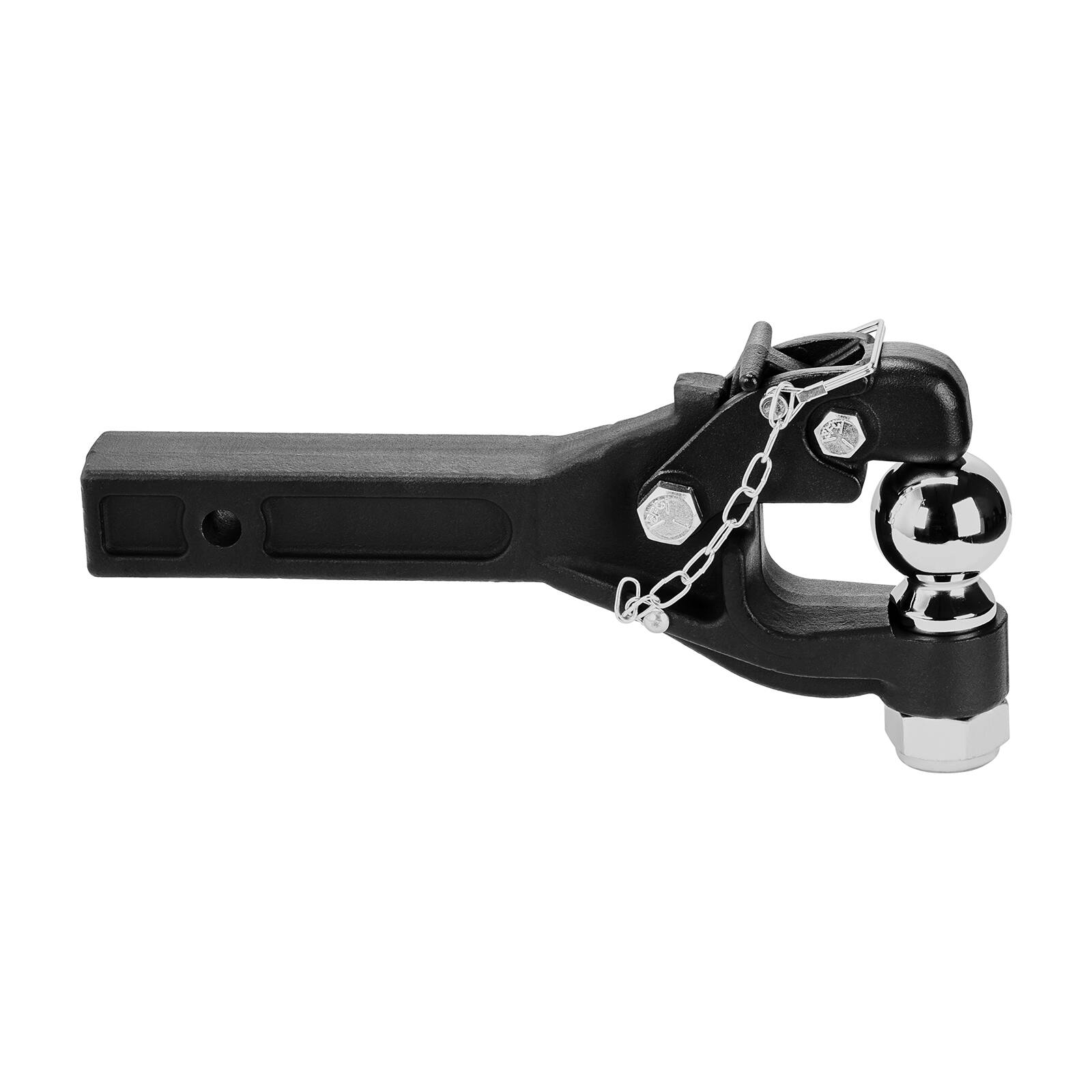 Alt View 5. VEVOR - Pintle Hook, 20000 lbs, Pintle Hook Hitch for 2-inch Hitch Hook Military Receiver, Combination 2-5/16-inch Hitch Ball - Black.