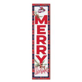 Jardine - St. Mary's Cardinals 12'' x 48'' Outdoor Merry Christmas Leaner - White