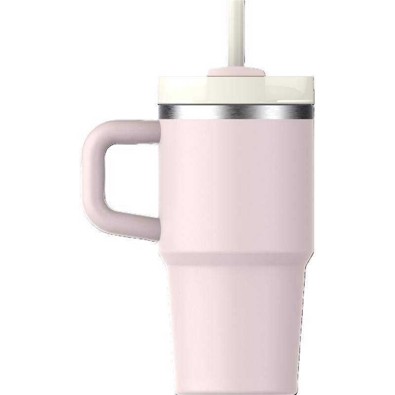 Alt View 3. Stanley - The Quencher 20 oz BPA Free Flow State Insulated Tumbler - Rose Quartz.