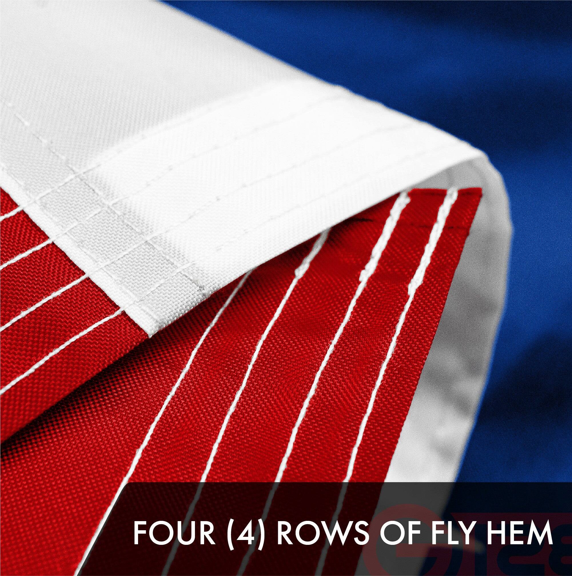 FOUR (4) ROWS OF FLY HEM