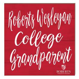 Jardine - Roberts Wesleyan Redhawks 10" x 10" Grandparent Plaque - Black